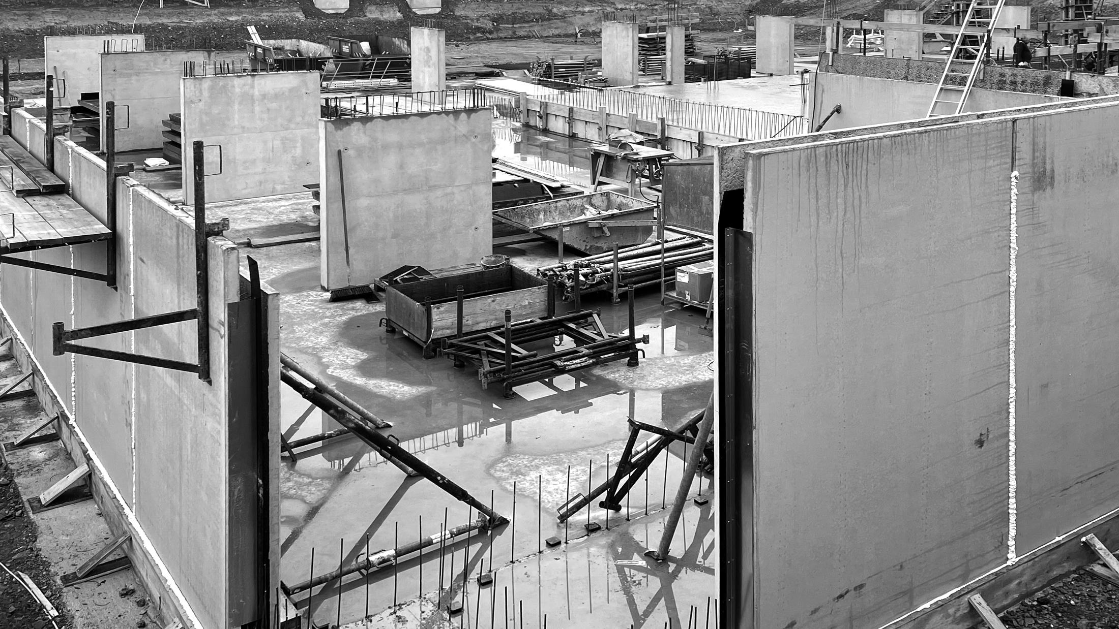 Aufbau der Kellers der Wohnanlage in Bad Krozingen